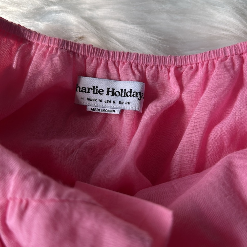 Charlie Holiday pink Priscilla tiered maxi long dress NWT size M - Picture 8 of 9